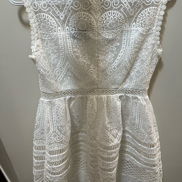 White Lace Mini Dress - Picture 5 of 5
